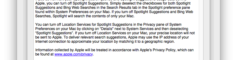 Apple collects your location and searches in OS X Yosemite (updated)