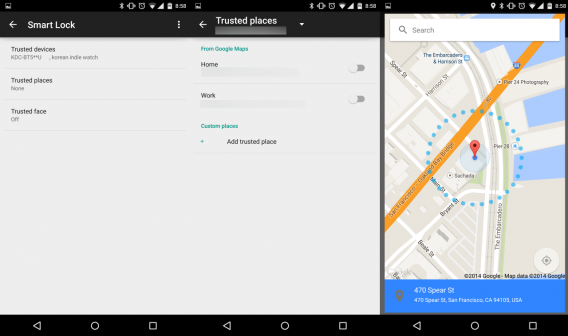 android 5.0 lollipop trusted places