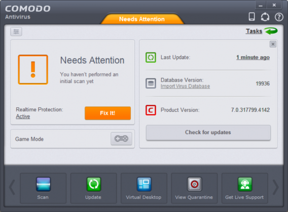 Comodo Free Antivirus 2014 Comodo home