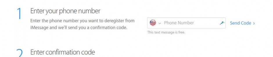 iMessage deregister