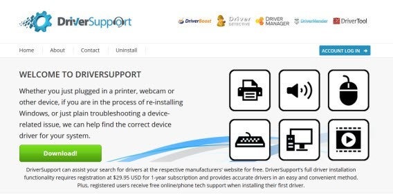 Driver Support website Driver Support website
