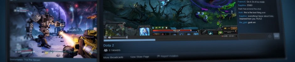 Steam live streaming takes on Twitch