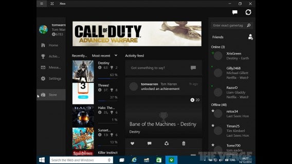 Xbox app for Windows 10 header