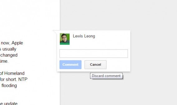 Google Docs commenting Google Docs commenting