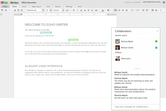 Zoho Docs Writer Zoho Docs Writer