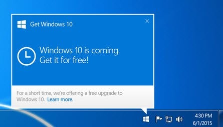 Get rid of Windows 10 icon