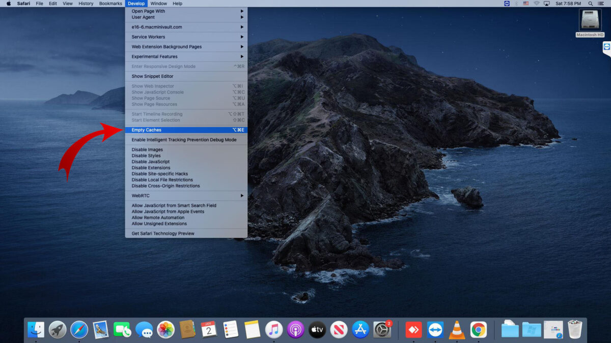 How to clear the cache on Safari for Windows