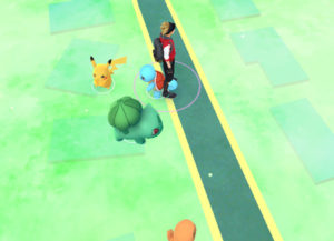 Pikachu on the Pokémon Go Map