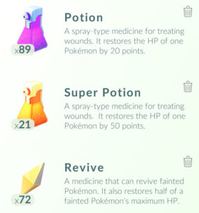Pokémon Go Potions