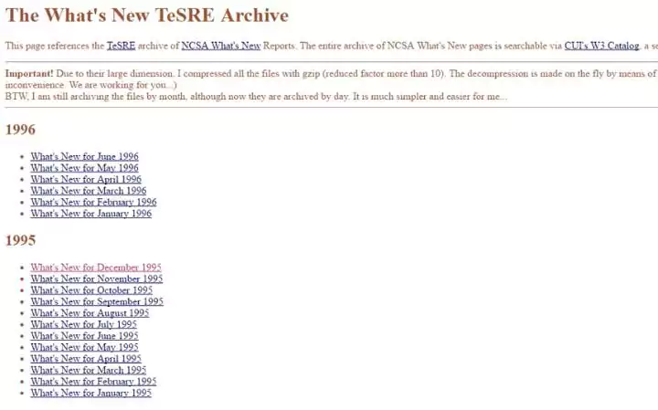 The 13 oldest web pages that are still working today whats new