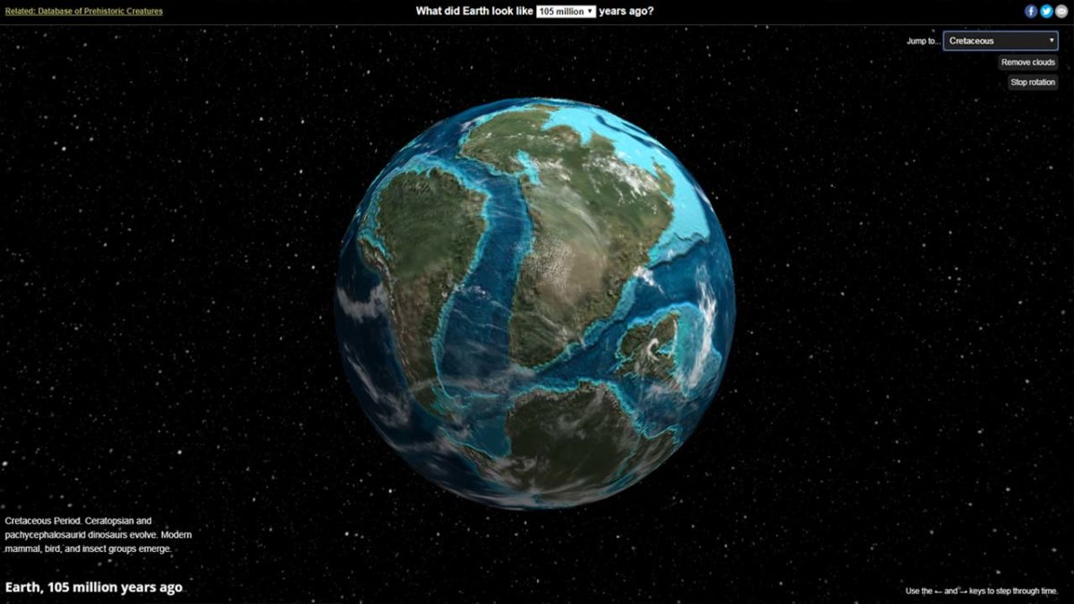 This is what the Earth looked like Millions of Years Ago
