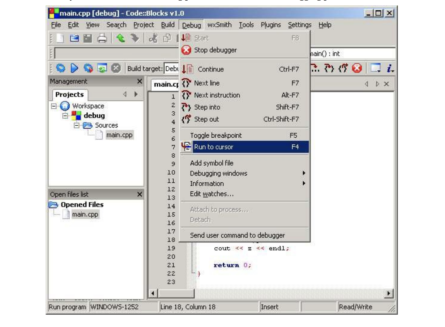 The basics of debugging in Code::Blocks - Softonic
