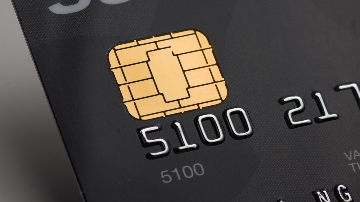 New bank card with a cell phone chip