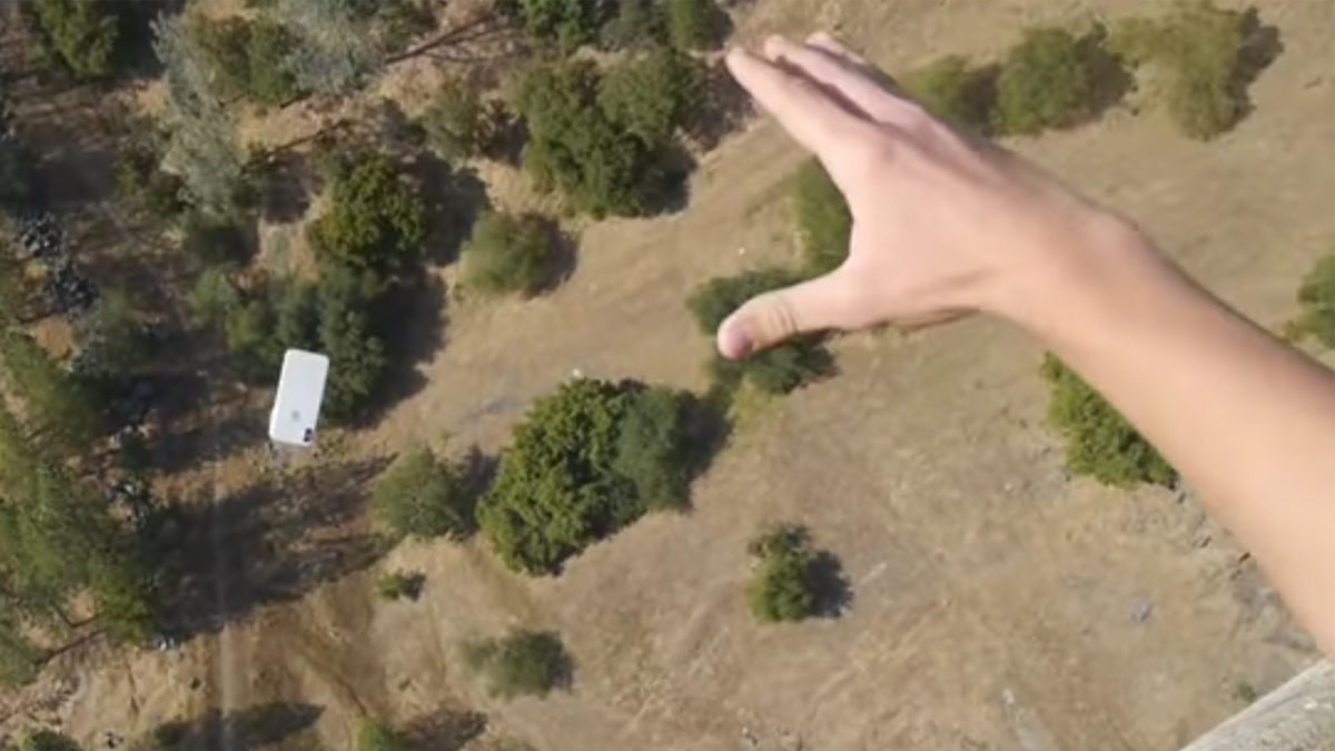 iPhone X: New video shows extreme drop test from a 1000ft-high bridge!