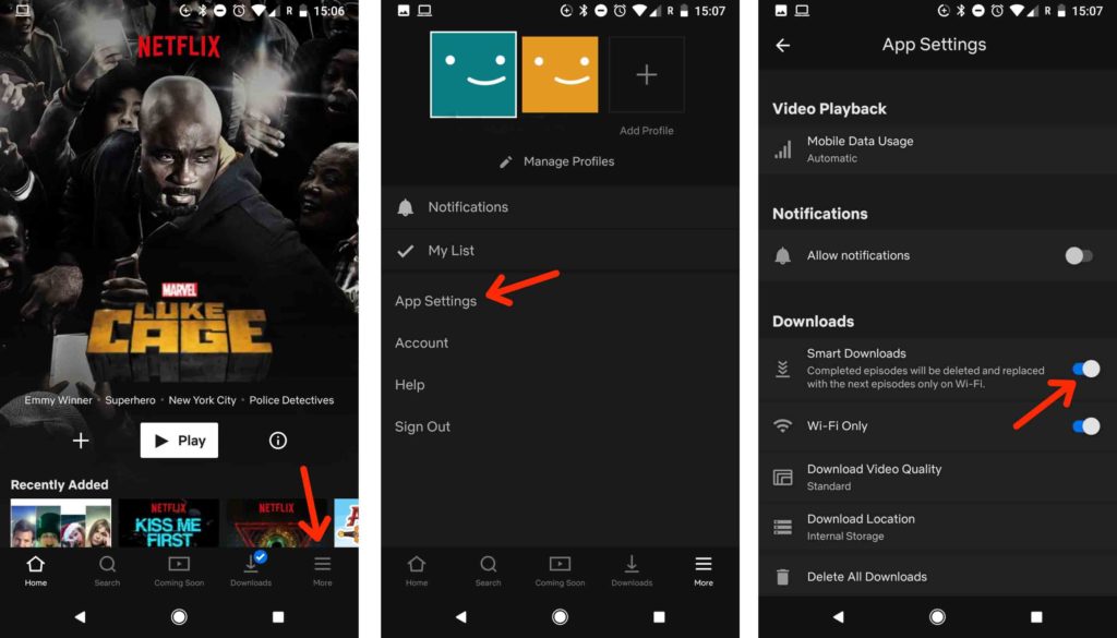 How to turn on Netflix Smart Downloads