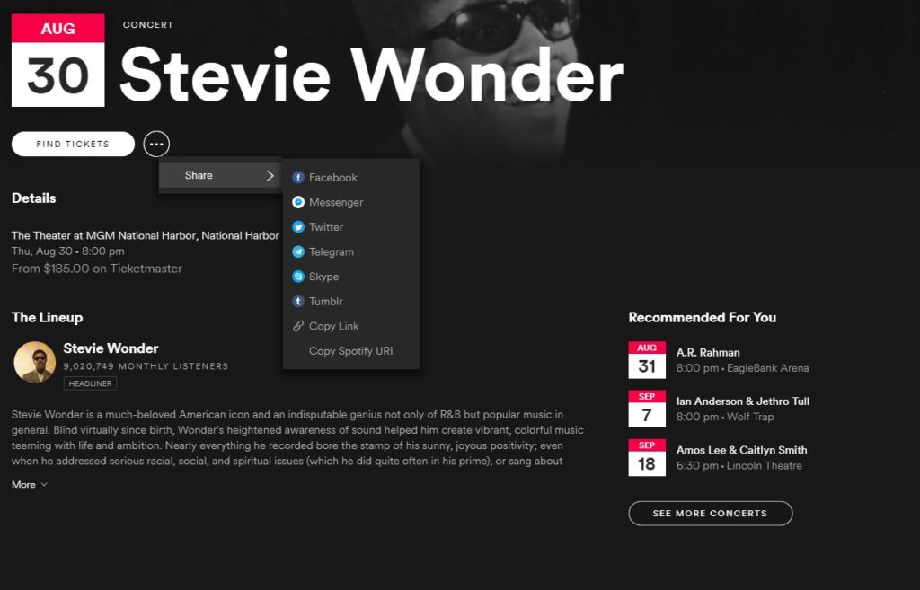 Spotify - Stevie Wonder