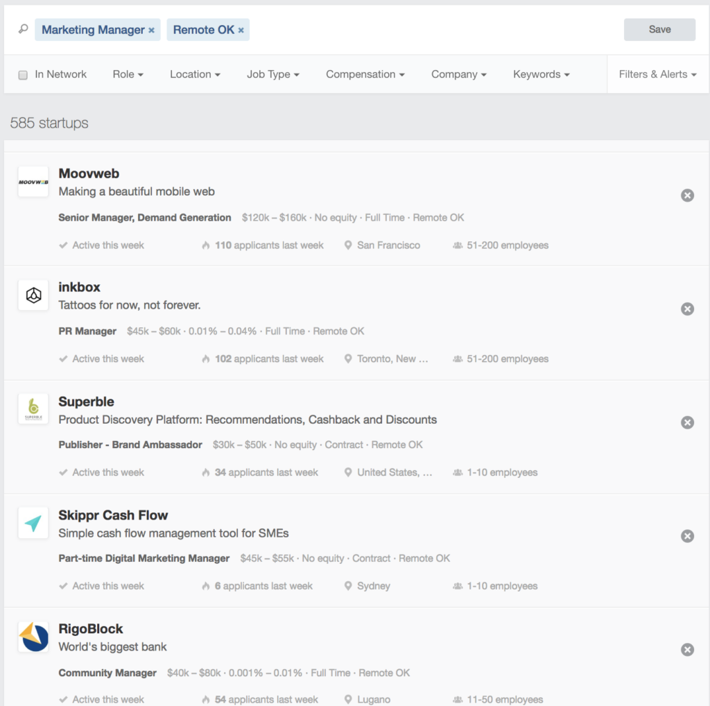Angellist Job Board