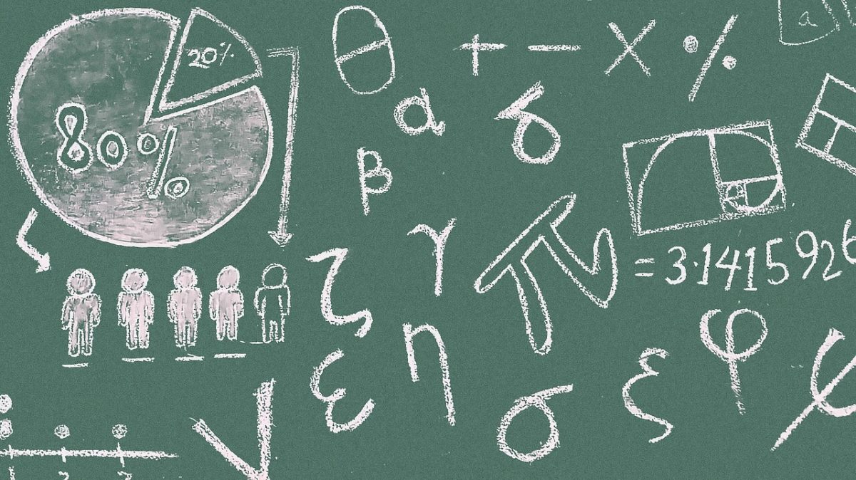 math equations on a chalkboard