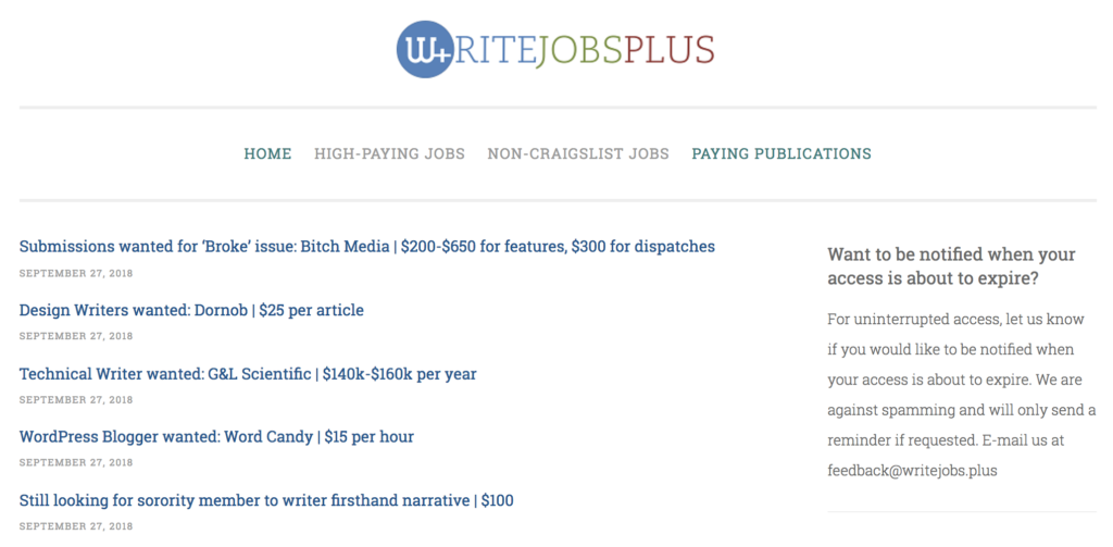 WriteJobs+ Board