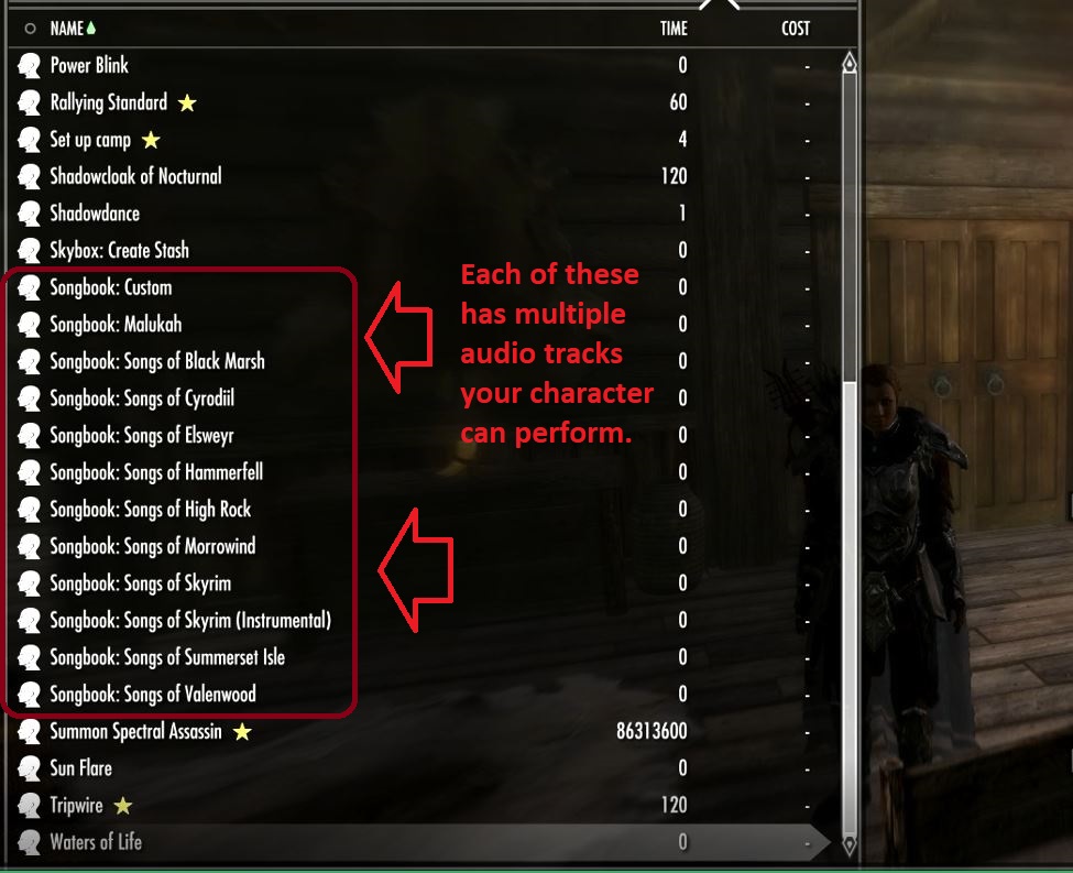 Look at all the songs to choose from!