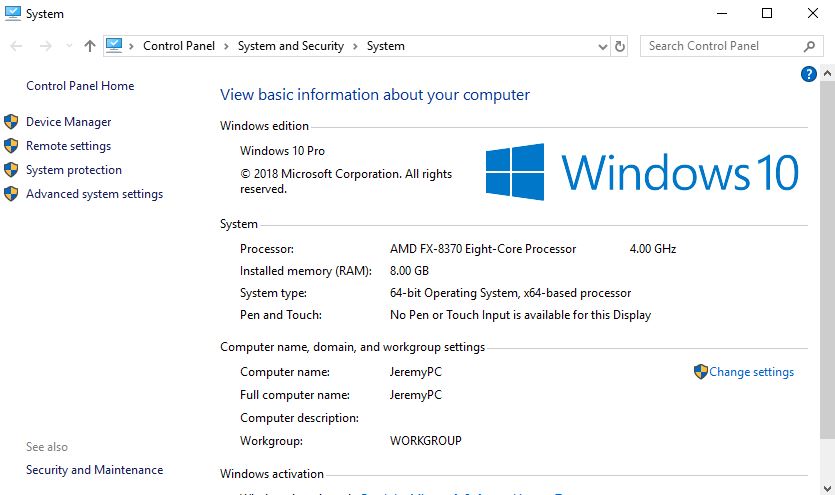 WindowsSystemProperties