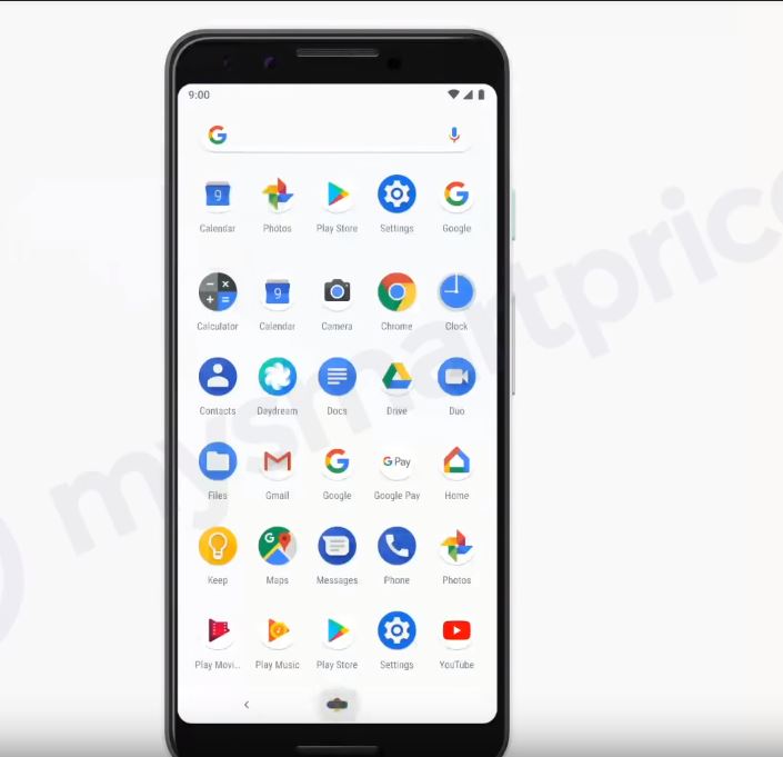 Familiar apps screen