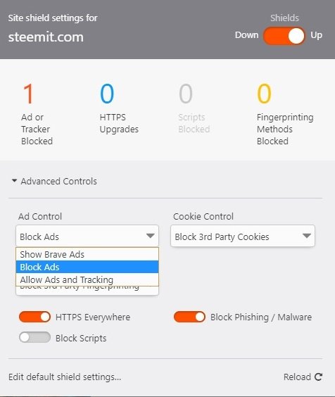 How do you want Brave to filter ads and cookies?