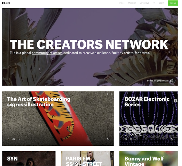 Ello Social for Artists