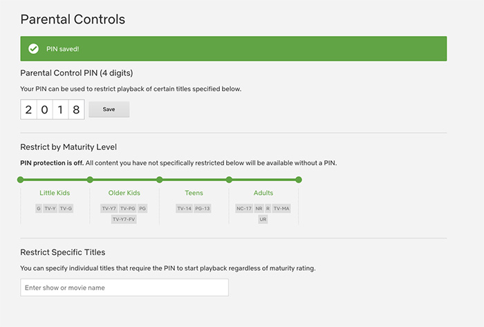 netflix parental controls