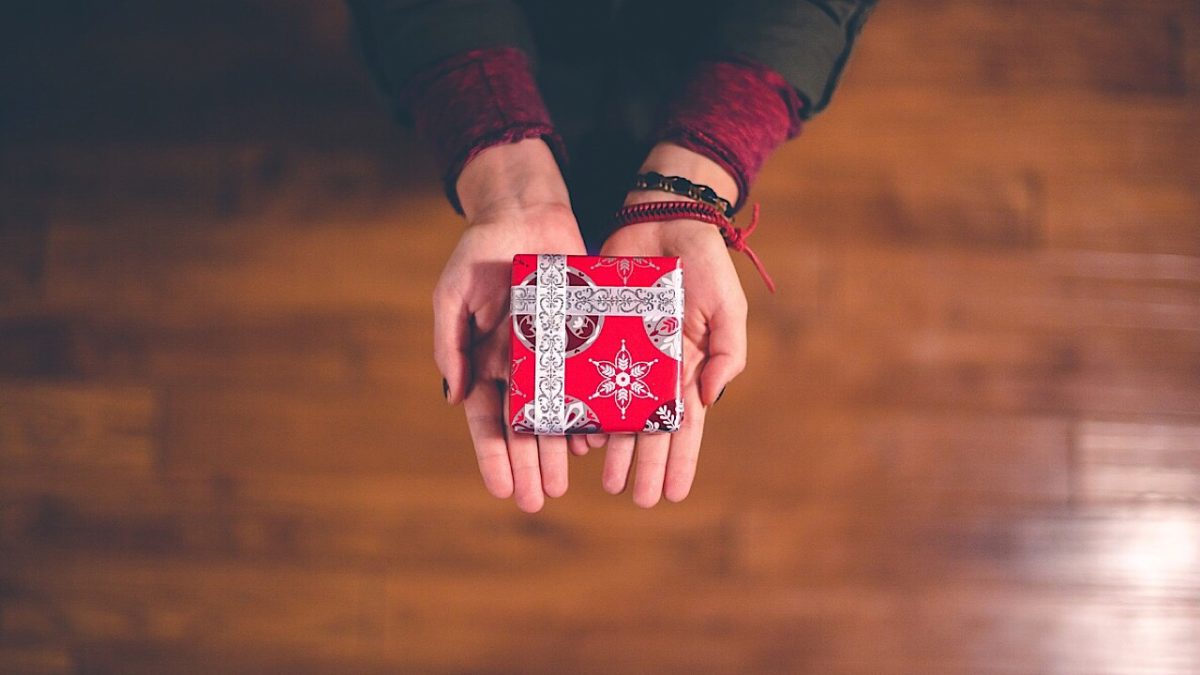 gift in hands