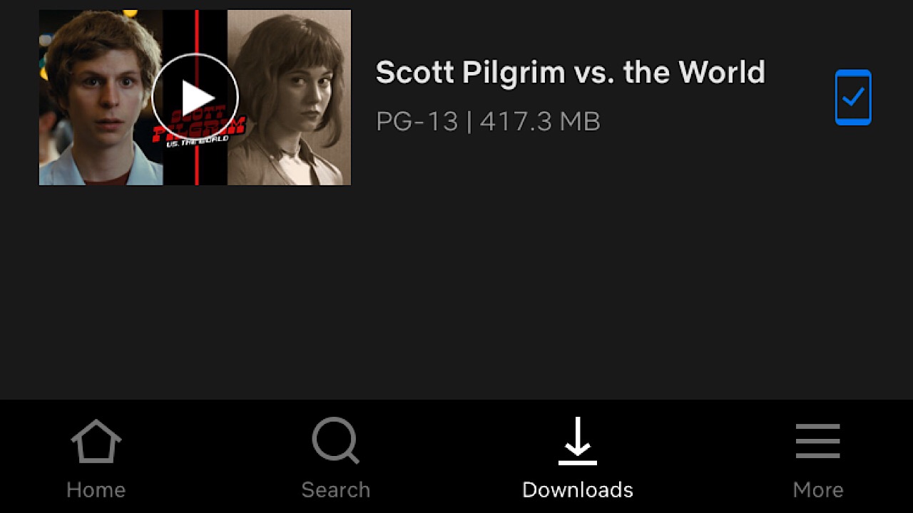 Scott Pilgrim downloaded netflix screenshot
