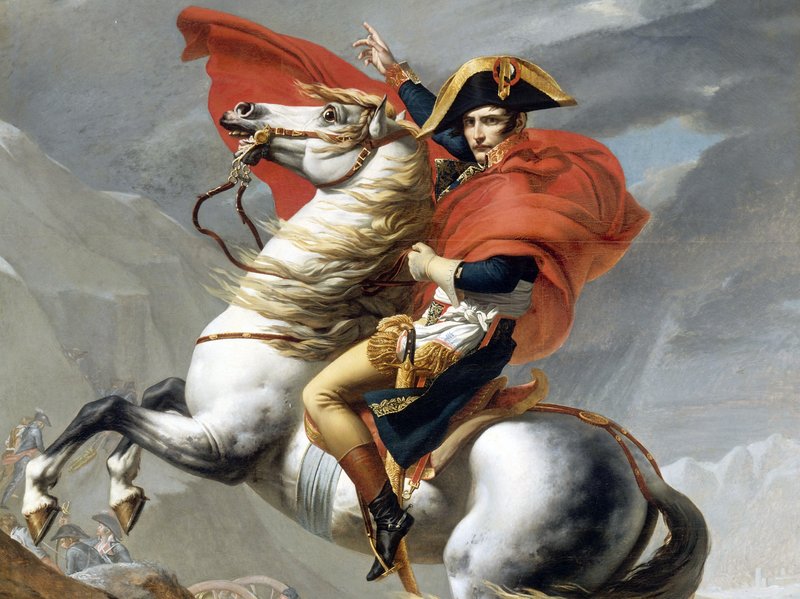 Napoleon atop Marengo, his favorite horse