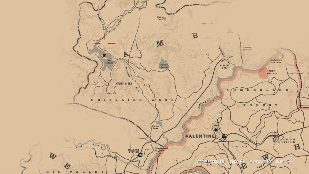 red dead redemption 2 map lake isabella