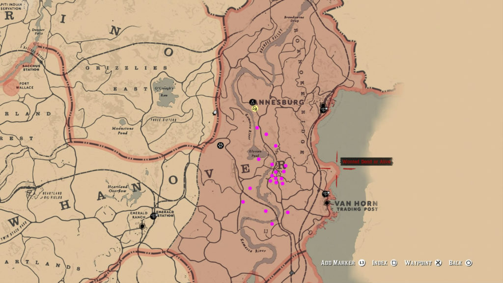 red dead redemption 2 duchesses quest map 2