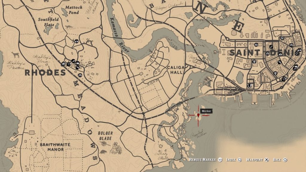 red dead redemption 2 pirate sword map