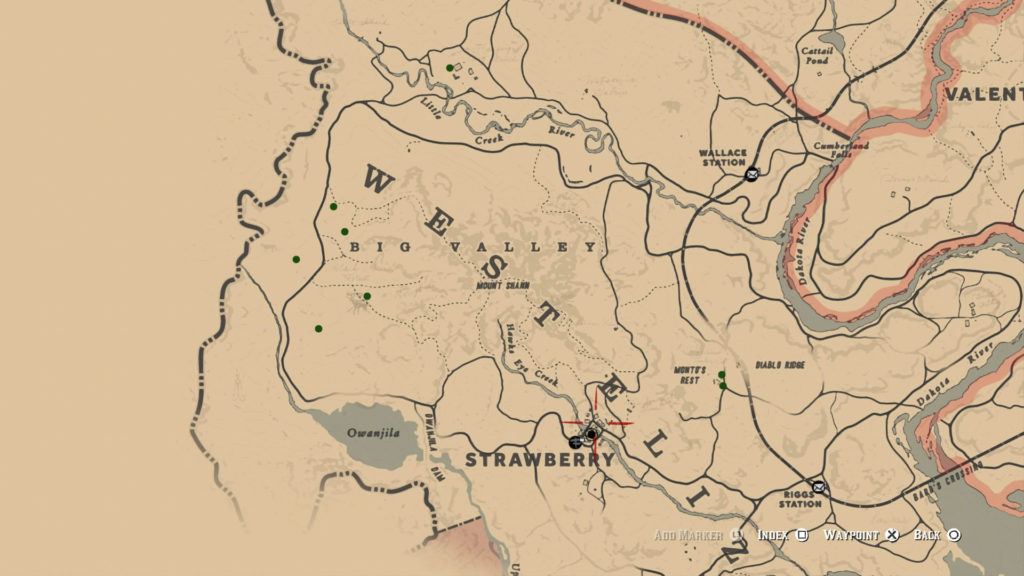 red dead redemption 2 duchesses quest map 3