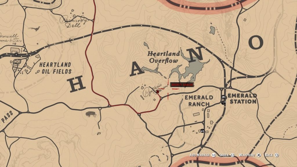 red dead redemption 2 scarecrow hat map