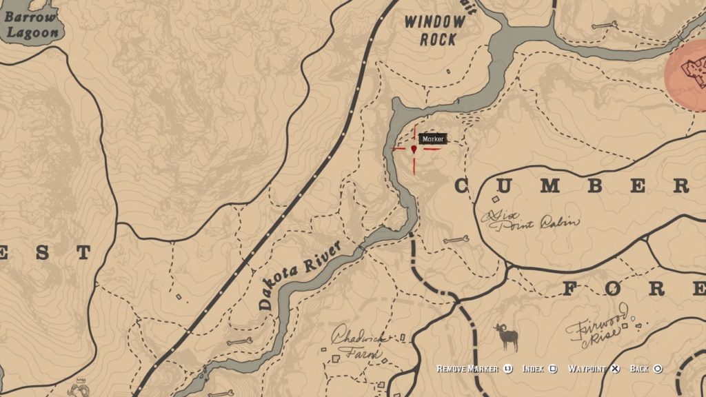 red dead 2 cumberland forest carving map