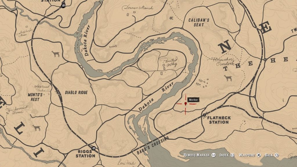 red dead 2 flatneck station carving map
