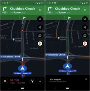 new accident reporting for Google Maps