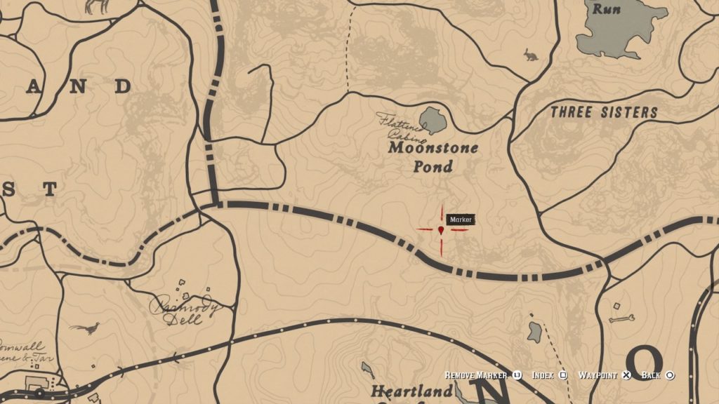 red dead 2 moonstone pond carving map