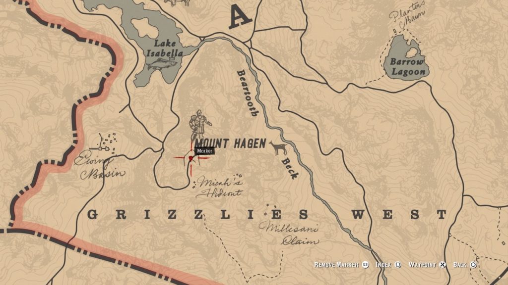 red dead 2 mt hagen carving map