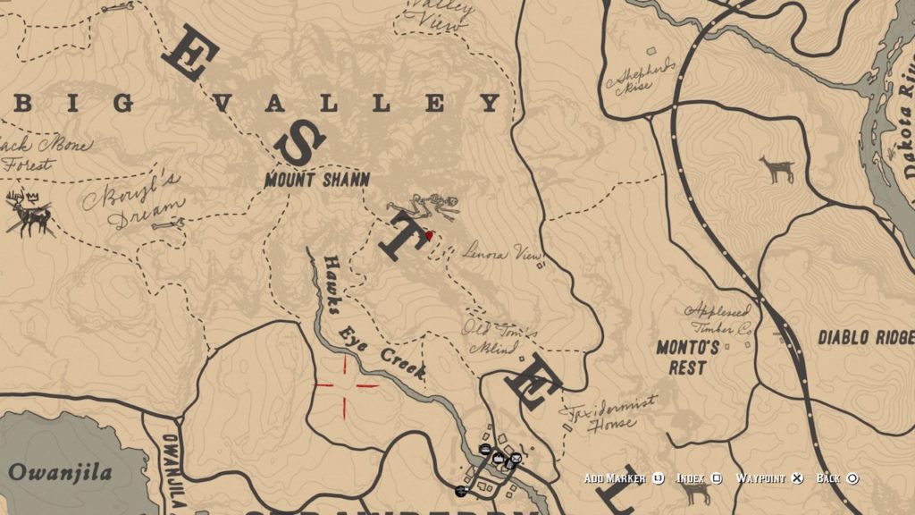 red dead 2 mt shann carving map