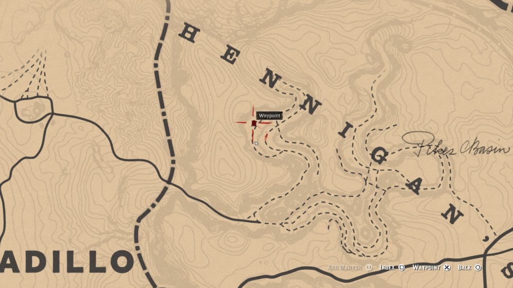 red dead 2 pike's basin bone map