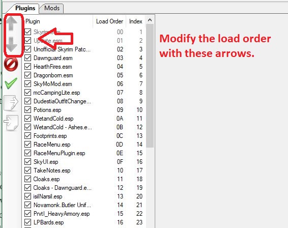 You can also turn off active mods or DLC here.