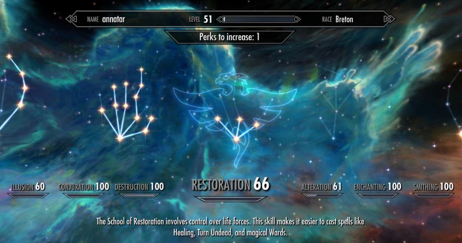 Restoration spells in Skyrim