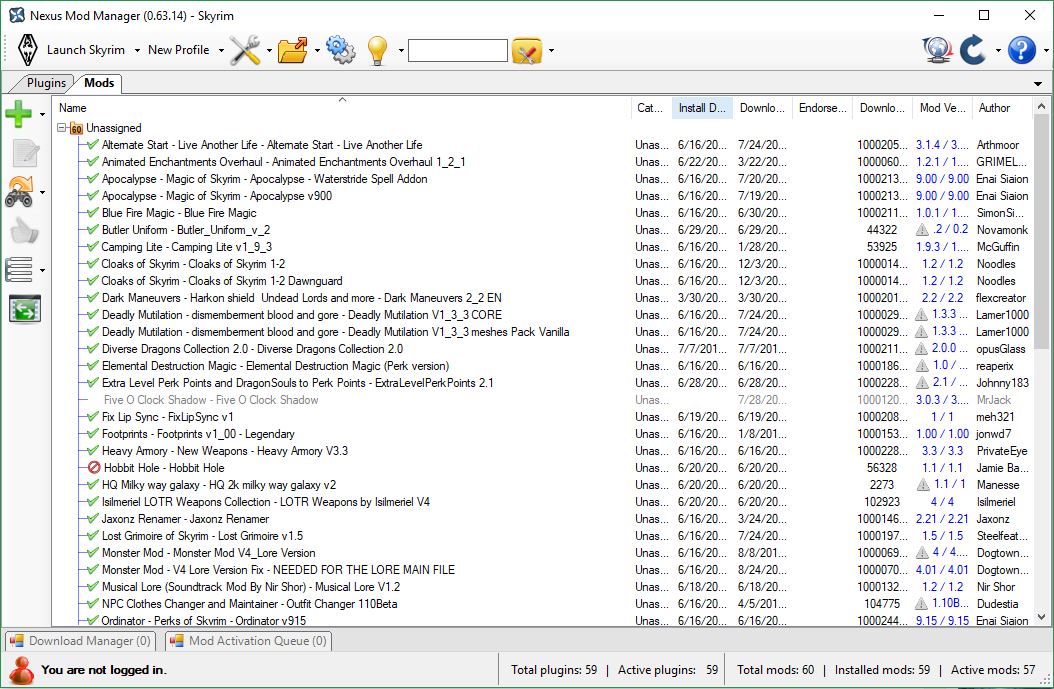 The plugins tab lets you mess with the mod load order