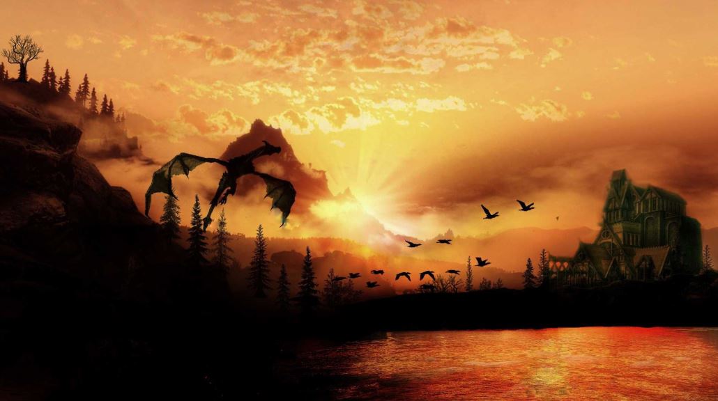 volumetric god rays play through the snowy trees or mountain landscapes