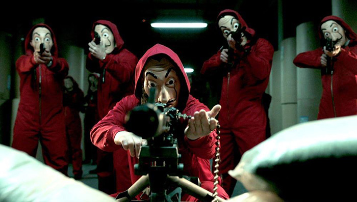 Netflix Money Heist guns