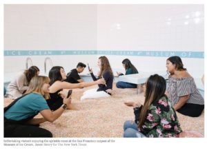 selfies in action museum of ice cream